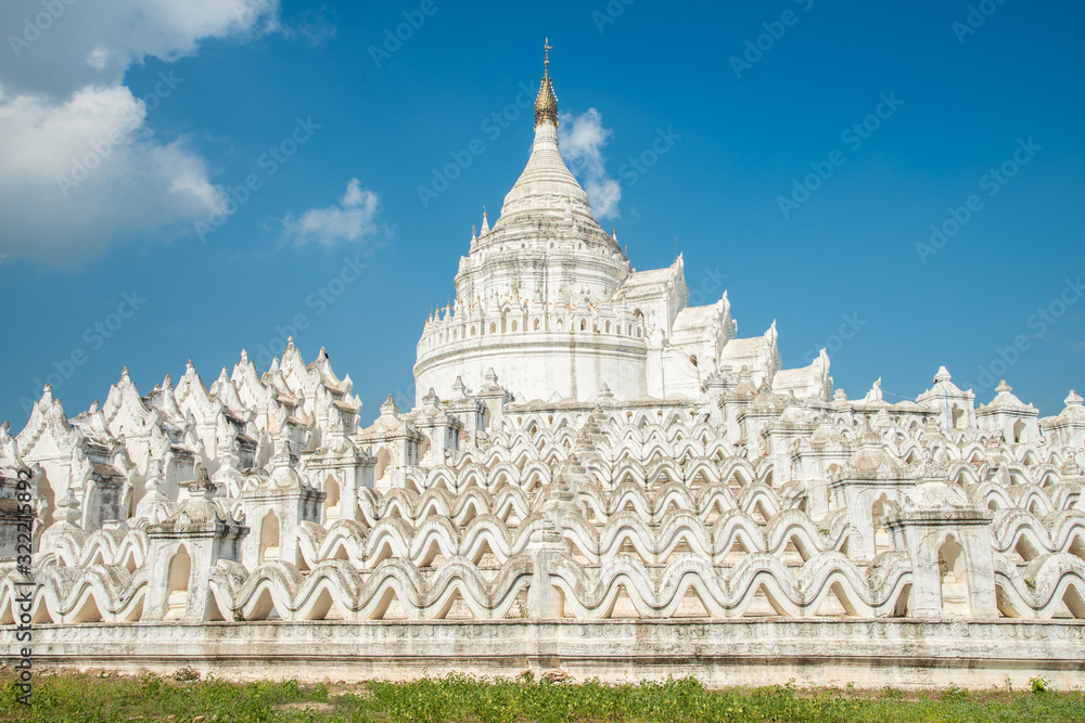 Beautiful details of Hsinbyume pagoda other name called 'Taj Mahal of Irrawaddy river'. This pagoda representing Mount Meru of Buddhist cosmology located in Sagaing region of Myanmar. Beautiful details of Hsinbyume pagoda other name called 'Taj Mahal of Irrawaddy river'. This pagoda representing Mount Meru of Buddhist cosmology located in Sagaing region of Myanmar.
