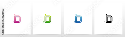 Connecting Dots On Letter Logo Design D
