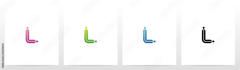 Connecting Dots On Letter Logo Design L Connecting Dots On Letter Logo Design L