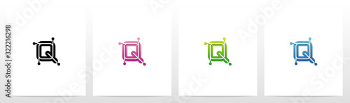 Connecting Dots On Letter Logo Design Q