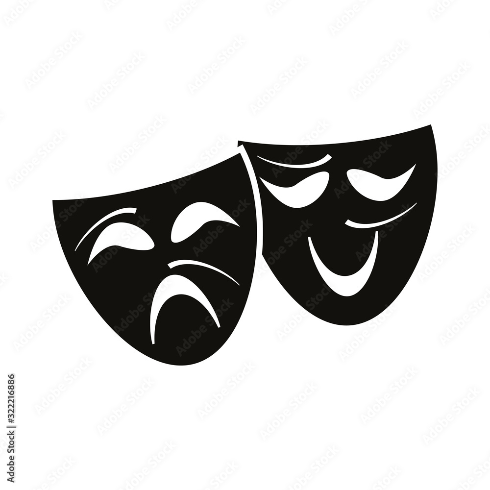 theater mask icon design vector logo template EPS 10 theater mask icon design vector logo template EPS 10