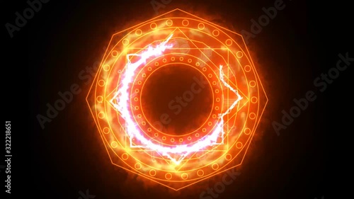 12 zodiac and Octagon fire power overwhelming around powerful magic orange