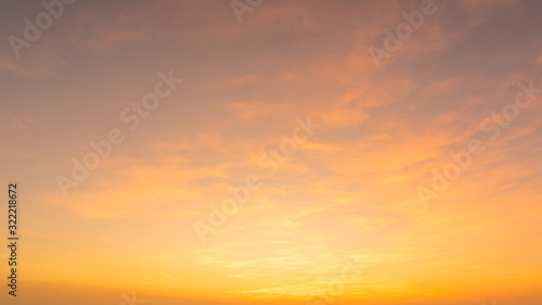 Fiery orange sunset sky. Beautiful sky. © phollapat