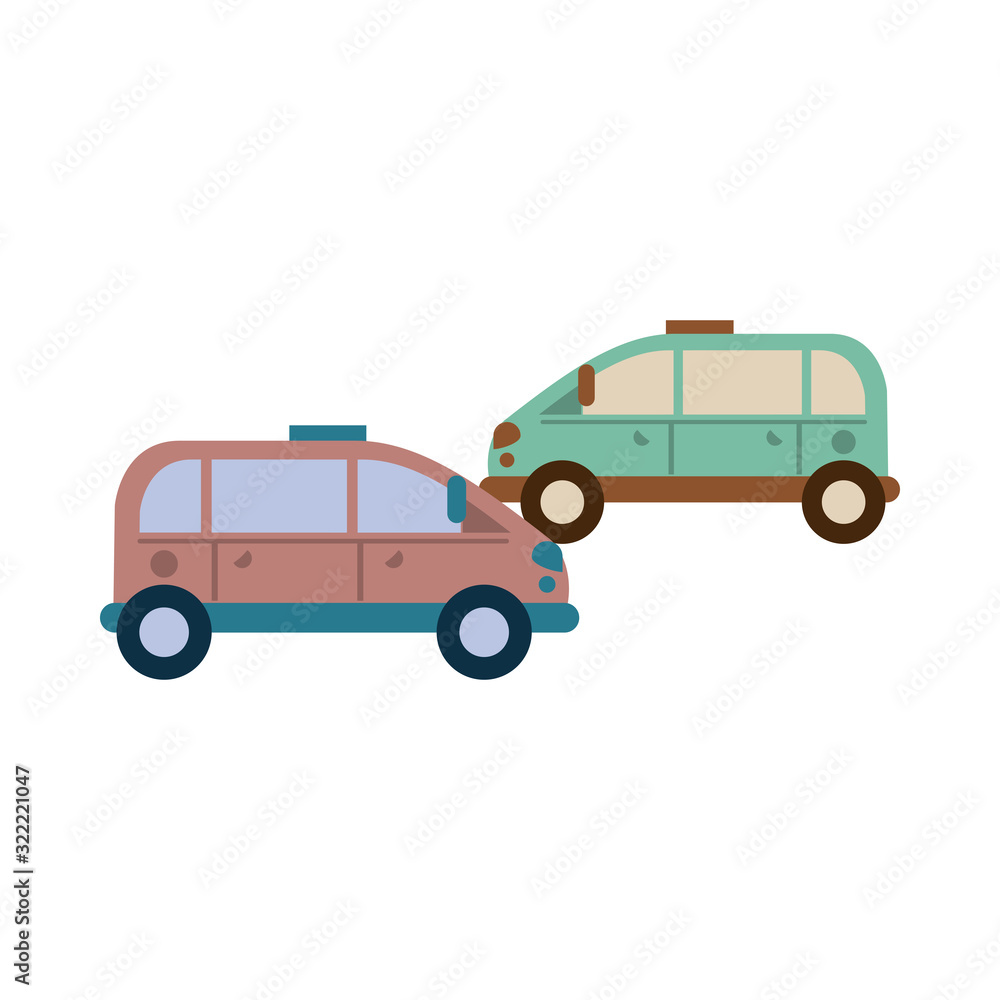cars vehicles autos isolated icons