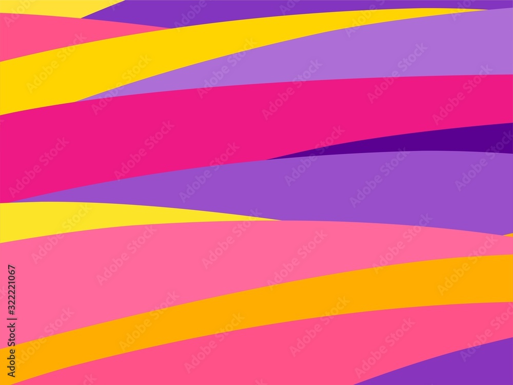 Colorful Art Pink Purple and Yellow, Abstract Modern Shape Background or Wallpaper