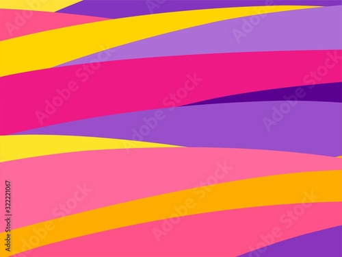 Colorful Art Pink Purple and Yellow, Abstract Modern Shape Background or Wallpaper