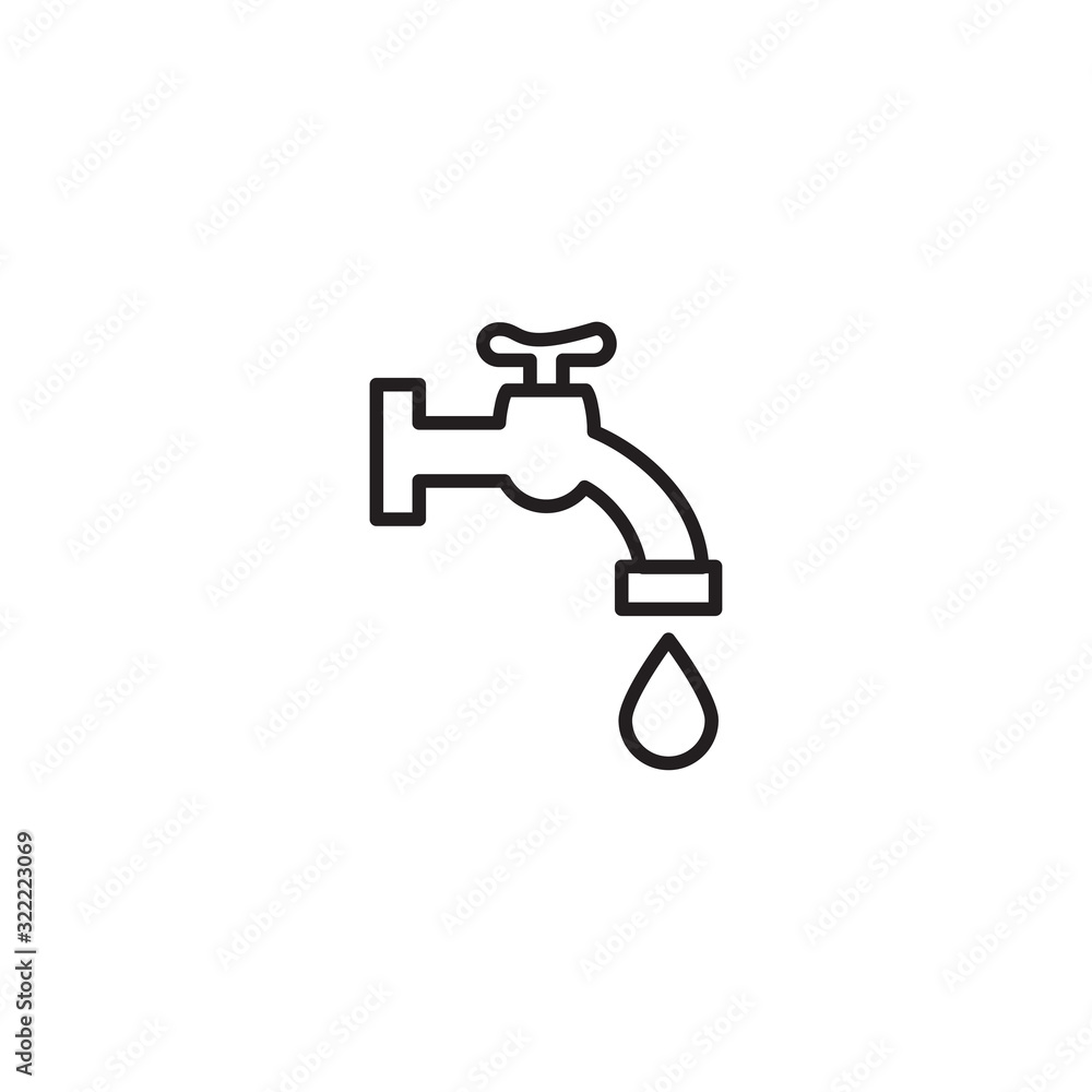 water faucet icon design vector logo template EPS 10 water faucet icon design vector logo template EPS 10