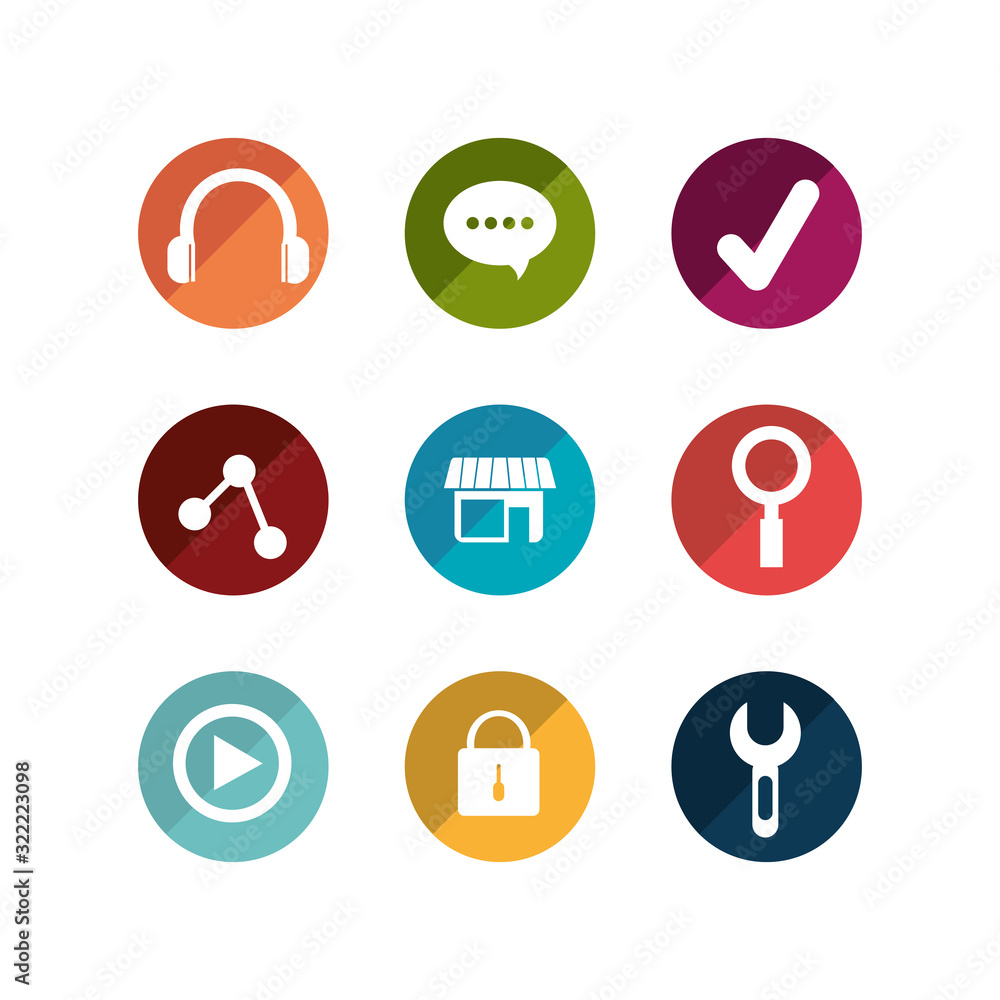bundle of social media marketing icons bundle of social media marketing icons