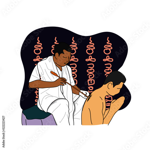 5 lines tattooing