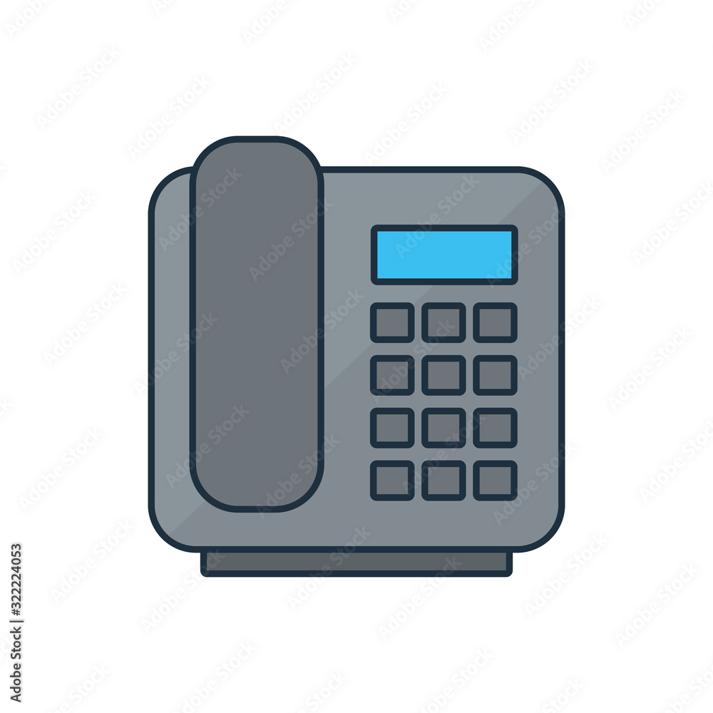 Isolated phone line and fill icon vector design Isolated phone line and fill icon vector design