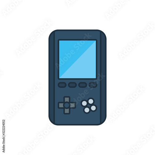 Isolated videogame control line and fill icon vector design