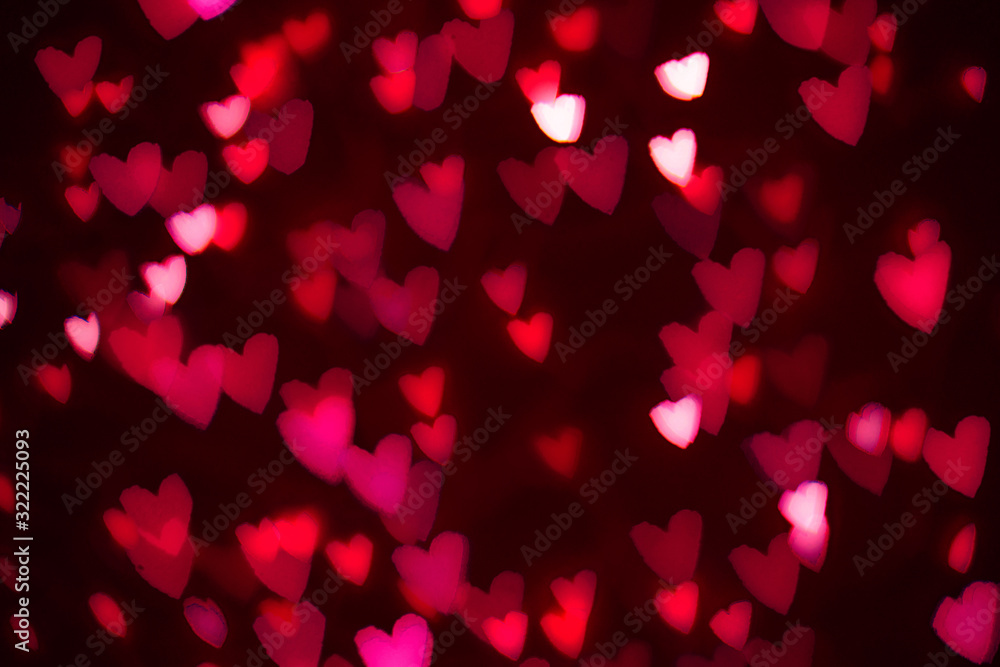 Soft focus heart shape light bokeh background. Soft focus heart shape light bokeh background.