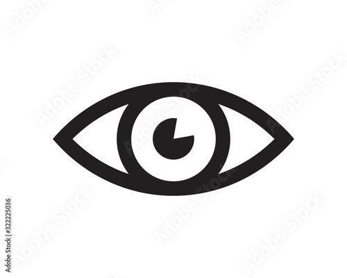 Eye Sign Icon template black color editable. Eye Sign Icon symbol Flat vector illustration for graphic and web design.