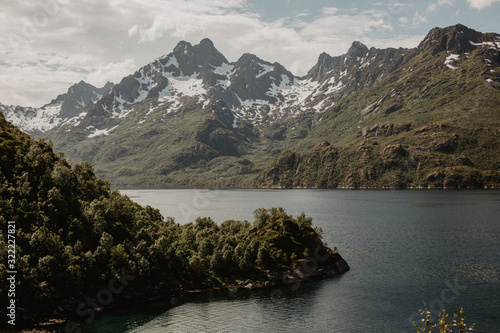 Fjord in the Lofoten archipelago photo