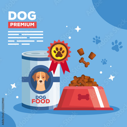 poster with food premium for dog animal