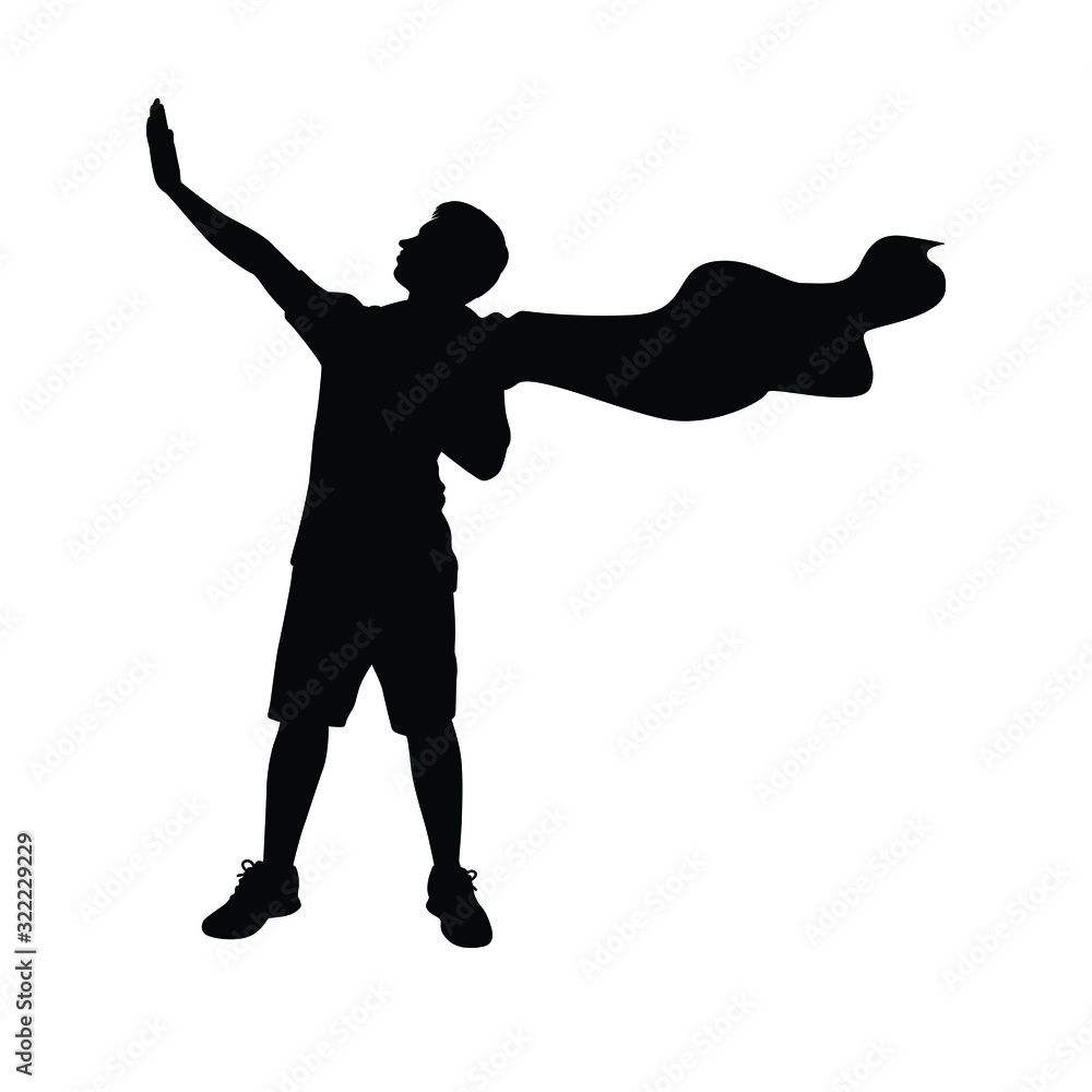 Super hero boy silhouette vector Super hero boy silhouette vector