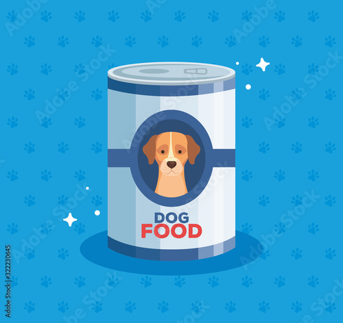 food of dog animal in can