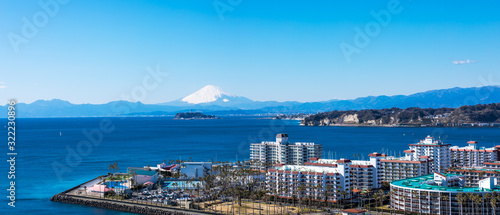 (神奈川県-風景パノラマ)逗子マリーナと相模湾の風景３