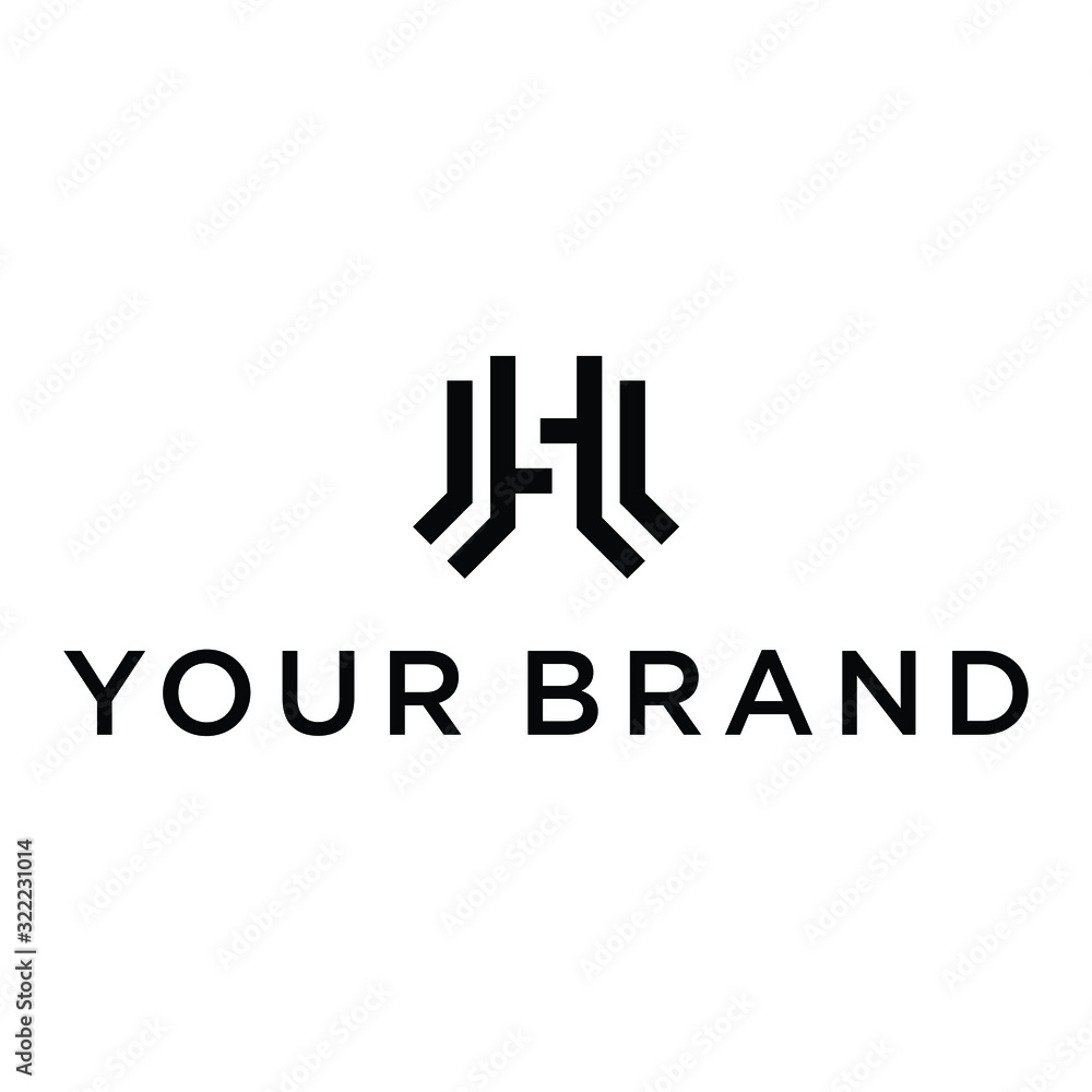 H emblem modern logo design H emblem modern logo design