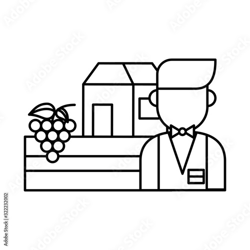 grapes fresh fruits in box packing