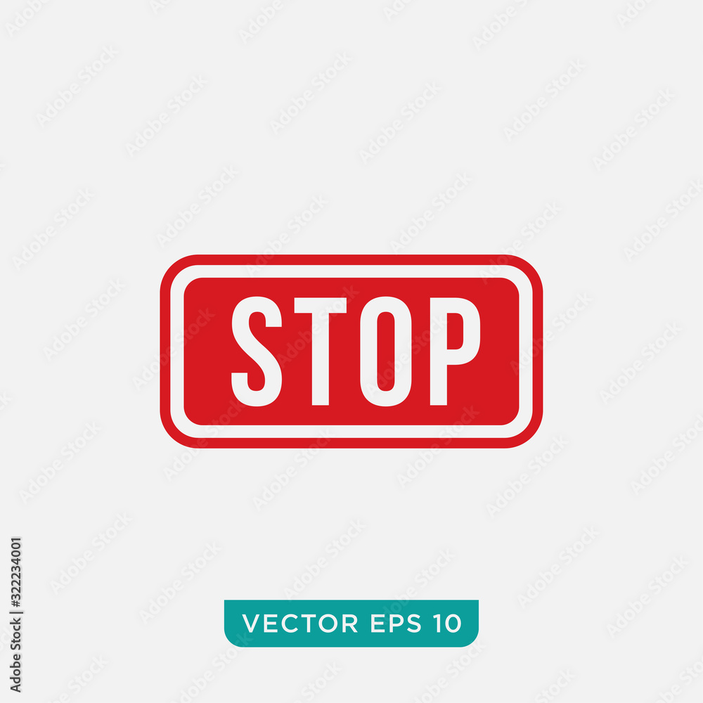 Stop Sign Icon Design, Vector EPS10 Stop Sign Icon Design, Vector EPS10