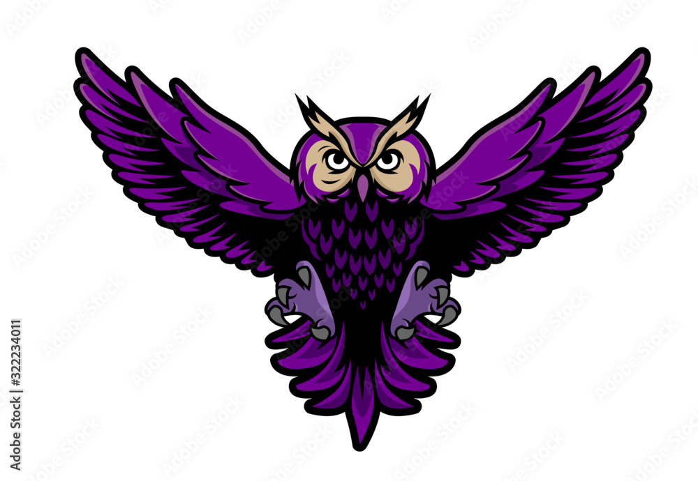 owl esport gaming mascot logo template. owl mascot logo design vector ...