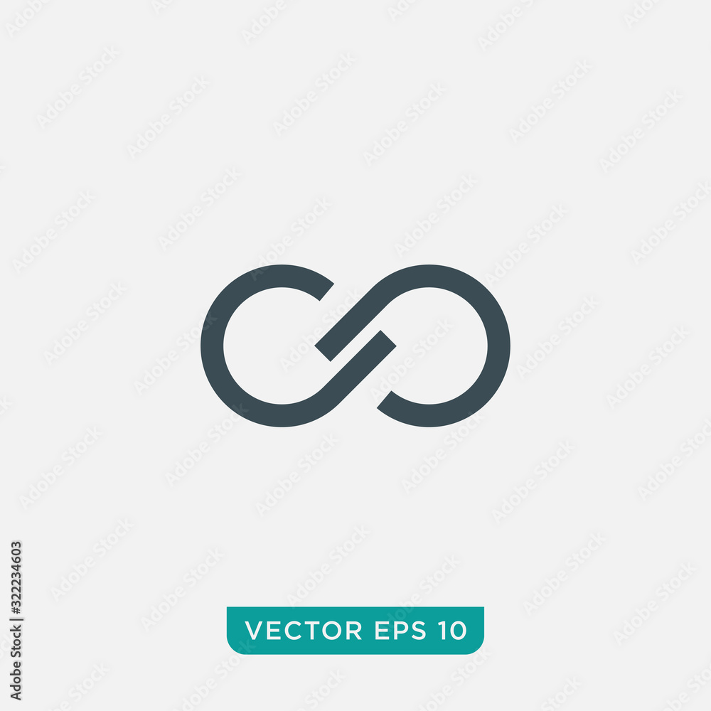 Infinity Loop Icon Design, Vector EPS10 Infinity Loop Icon Design, Vector EPS10