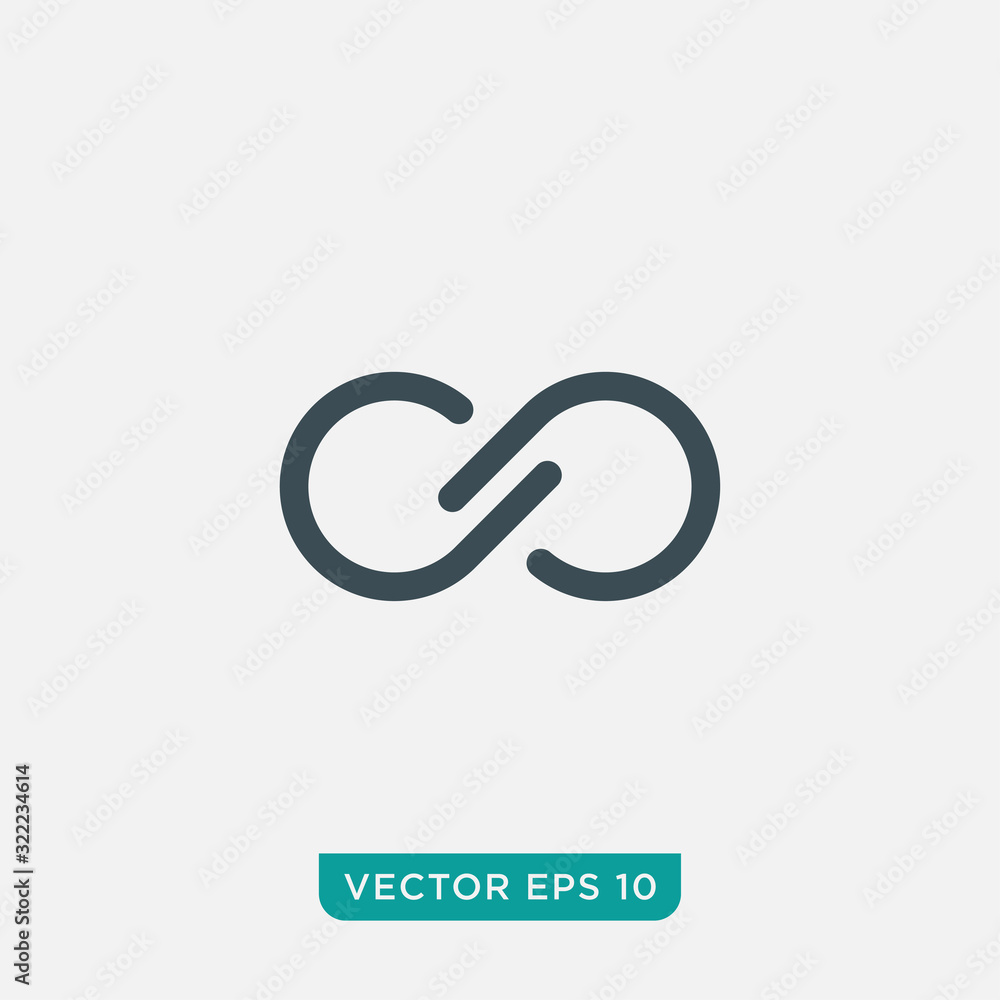 Infinity Loop Icon Design, Vector EPS10 Infinity Loop Icon Design, Vector EPS10