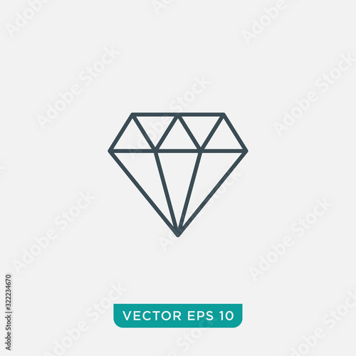 Diamond Icon Design  Vector EPS10