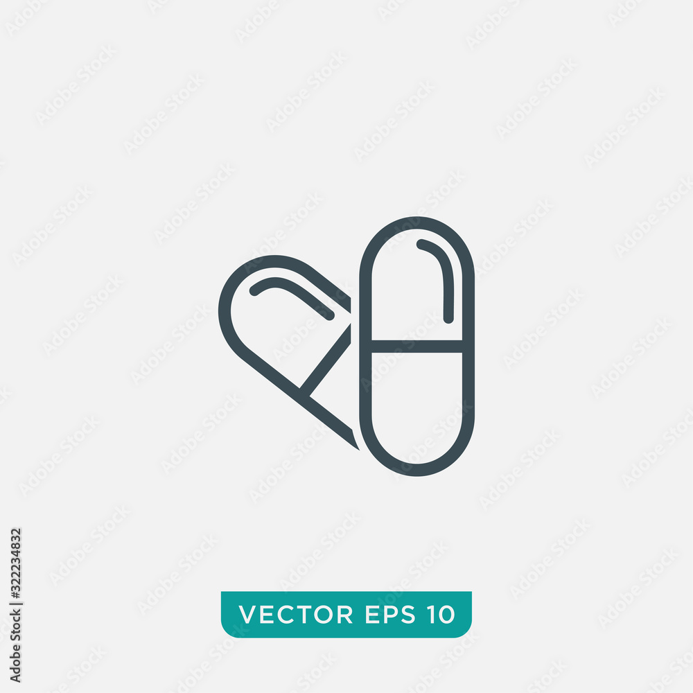 Capsule Icon Design, Vector EPS10 Capsule Icon Design, Vector EPS10