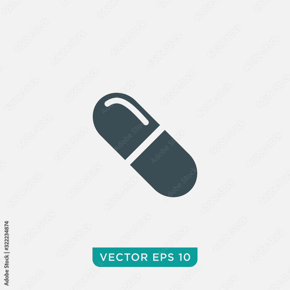 Capsule Icon Design, Vector EPS10 Capsule Icon Design, Vector EPS10