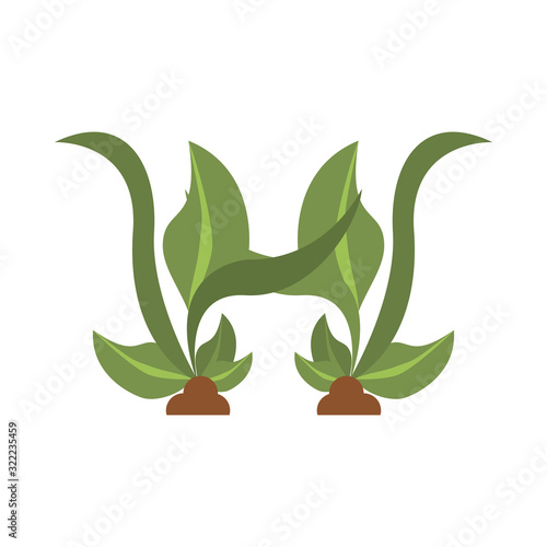 plant ecology cultivating isolated icon
