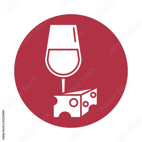 wine cup drink with cheese