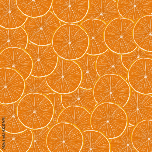pattern of cut oranges