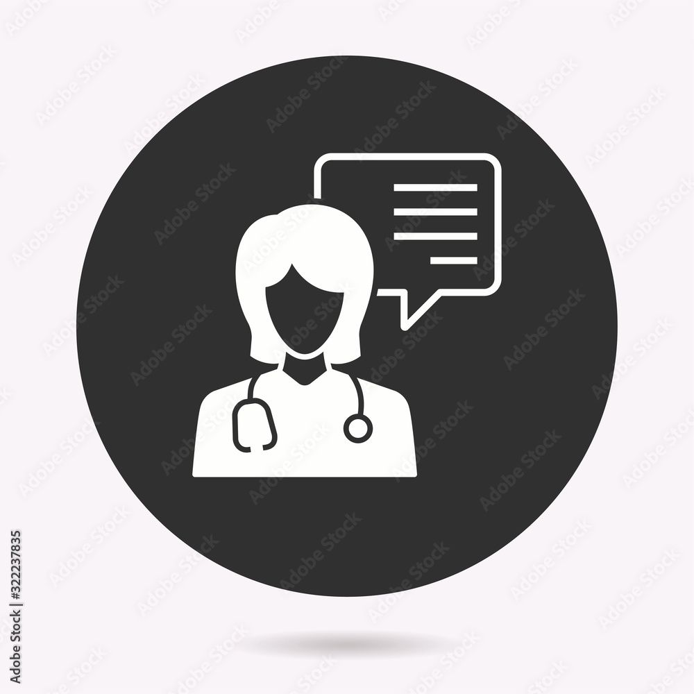 Doctor - vector icon. Illustration isolated. Simple pictogram. Doctor - vector icon. Illustration isolated. Simple pictogram.