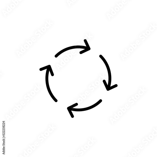 Simple refresh line icon.