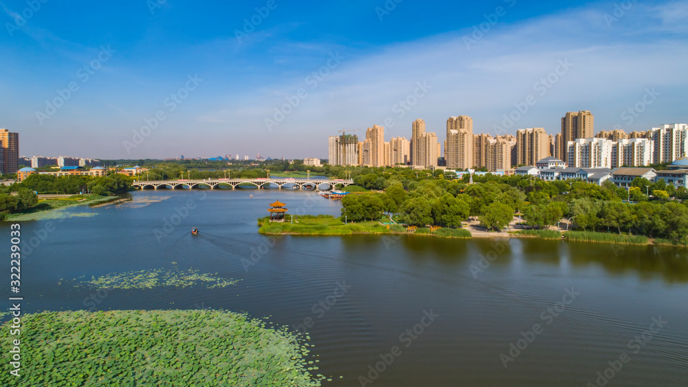 Waterfront City Architectural Scenery, Hebei Province, China