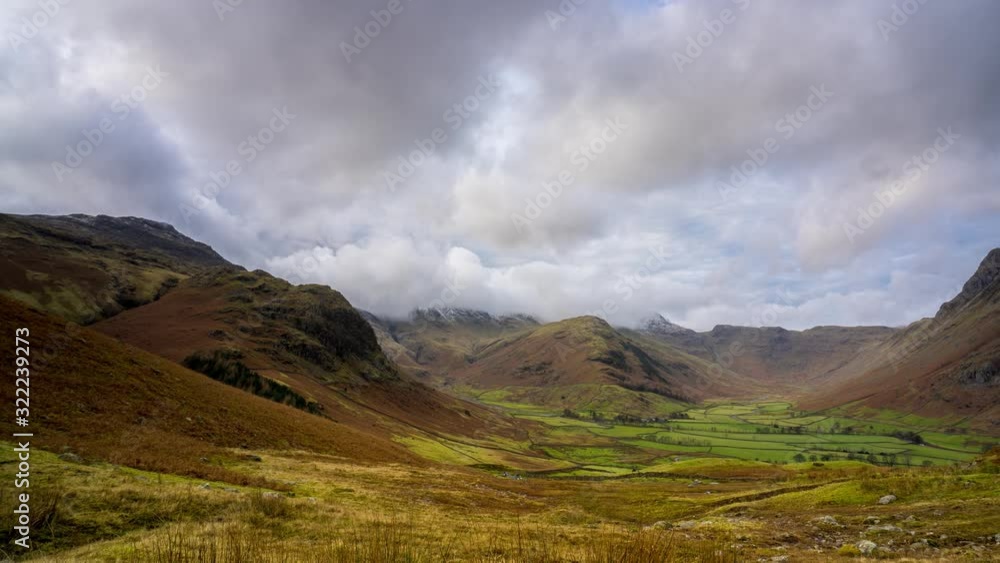 Timelapse of the Great Langdale Valley which is situated in the English Lake District Timelapse of the Great Langdale Valley which is situated in the English Lake District