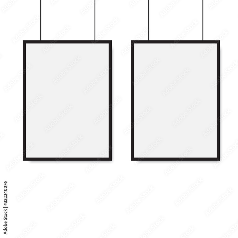 Realistic vector blank frame hanging. Vector Realistic vector blank frame hanging. Vector