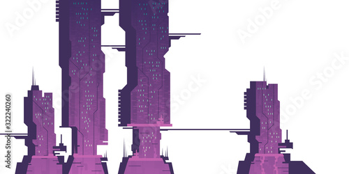 Future city skyscrapers