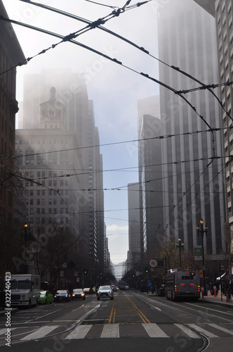 Photography Cloudy day on Market Street in San Francisco
