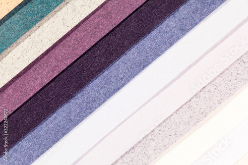 Konstfotografi Background of colorful paper  parallel vertical stripes