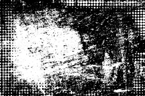 Black and white grunge texture. The template is outdated surface