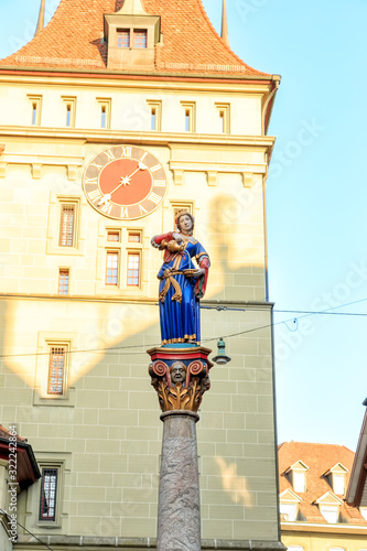 Bern, Switzerland. Anna Sailer Brunnen. The fountain was built in 1545-1546. Author Hans Ging photo