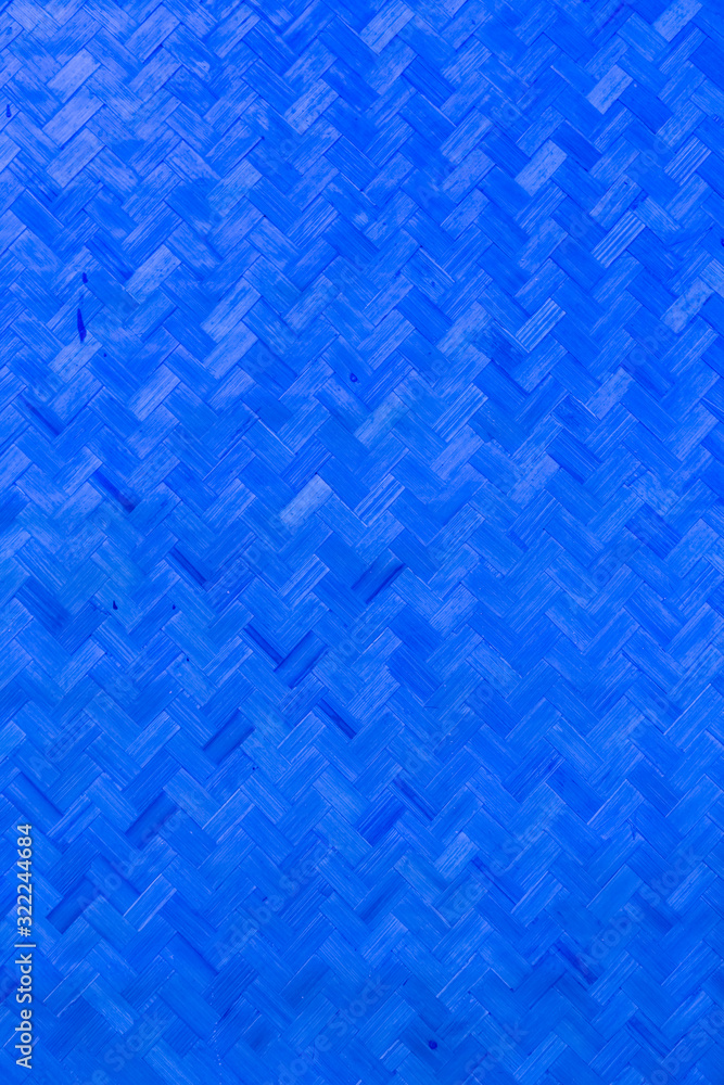 Old blue bamboo weave texture pattern Old blue bamboo weave texture pattern