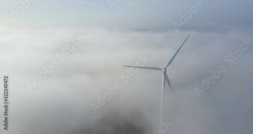 Wallpaper Mural Renewable energy wind turbine in fog Torontodigital.ca