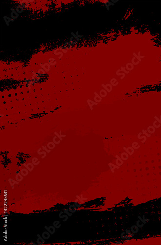 Grungy scratchy red and black background