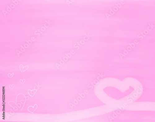 Theme Valentine falling in love, cute arrow  heart line is frame and template with blend soft pink water color background. Space for letter wording in greeting card.