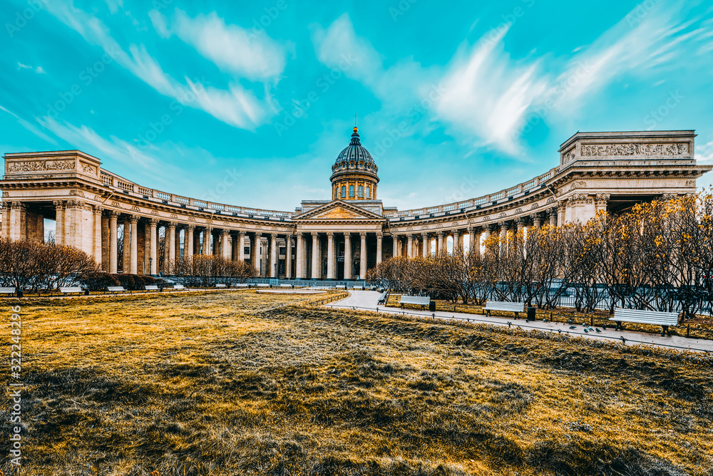 Fototapeta premium Kazan Temple - greatest architectural creation. Saint Petersburg.