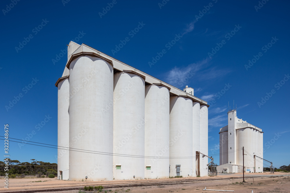 Grain silos situated in the wheat belt region of South Australia Grain silos situated in the wheat belt region of South Australia